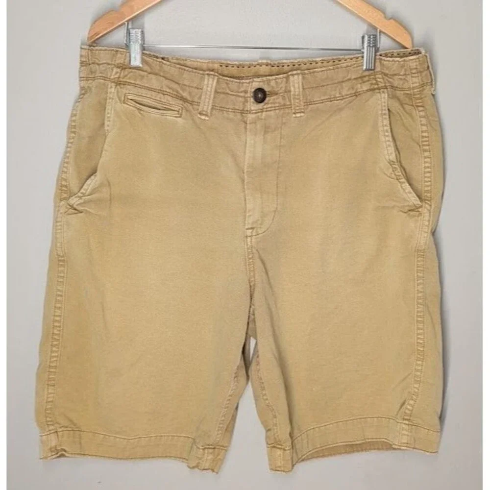 American Eagle Outfitters Longer Length Mens Khaki Chino Shorts Size  36